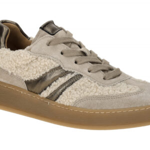Gabor 76.475.61 Damen Sneaker Halbschuhe Grau Panna/Silk/Fango Comfort Wechse...