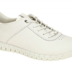 Ecco 246323 GRUUV LITE Damen Slipper Wei? - Echtleder, Dual-Fit Fu?bett
