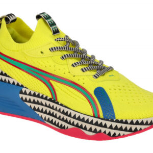 Puma 379040 01 Damen Sportschuhe Gelb Blau Pink Glimmer Leicht gepolstert