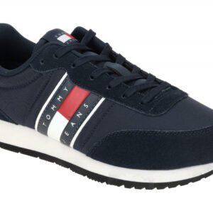 Tommy Hilfiger Herren Sneaker EM01351 C1G Dark Night Navy Velourleder Textil