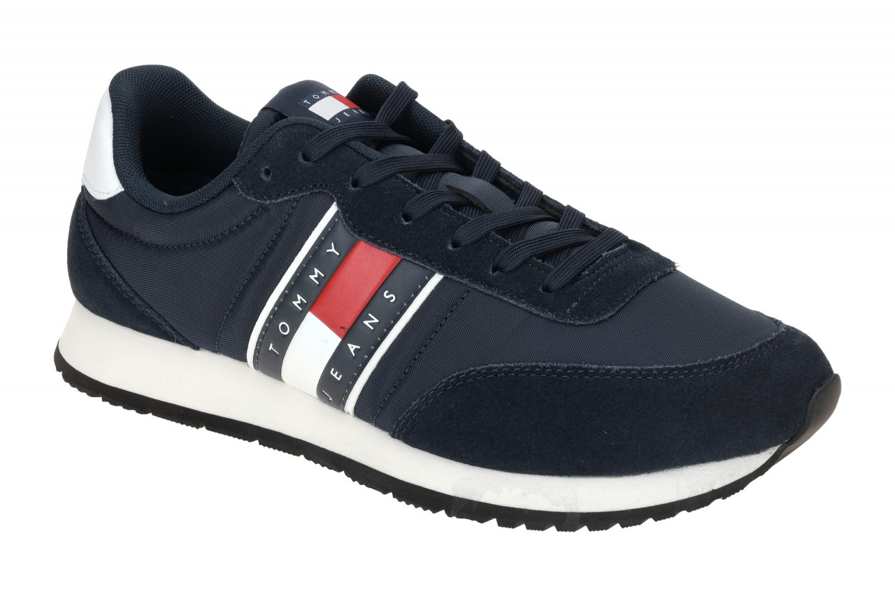 Tommy Hilfiger Herren Sneaker EM01351 C1G Dark Night Navy Velourleder Textil 1 Tommy Hilfiger Herren Sneaker EM01351 C1G Dark Night Navy Velourleder Textil