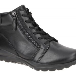 Gabor 76.868.57 Damen Stiefeletten ROLLINGSOFT Schwarz - bequeme Komfort Sneaker