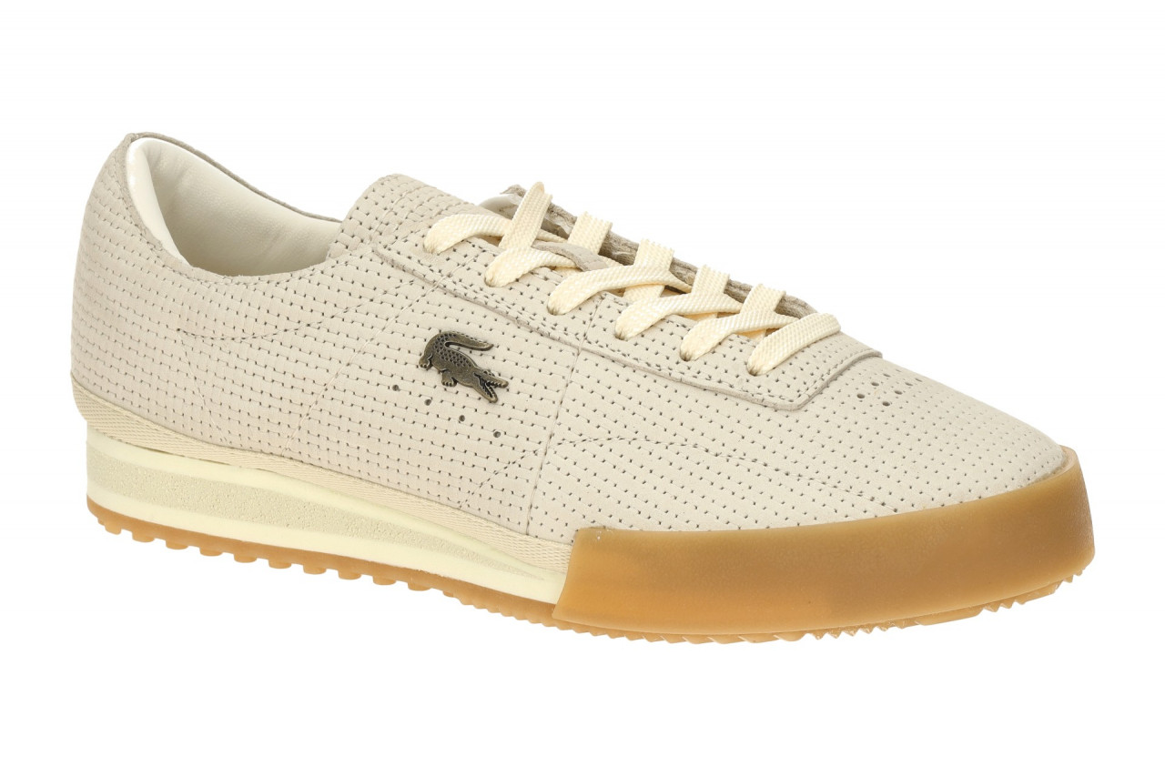 Lacoste Aura_Da Beige Offwhite/Gum Damen Retro Sneaker Echtleder Nubuck 1 Lacoste Aura_Da Beige Offwhite/Gum Damen Retro Sneaker Echtleder Nubuck