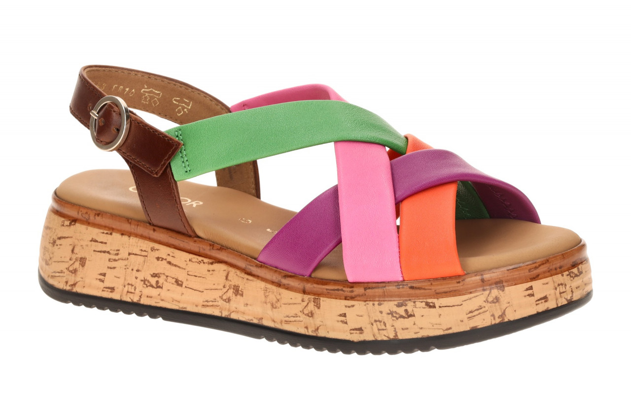 Gabor Damen Sandalette 82.743.25 Mehrfarbig - carrot / camel Plateau Sandalen 1 Gabor Damen Sandalette 82.743.25 Mehrfarbig - carrot / camel Plateau Sandalen