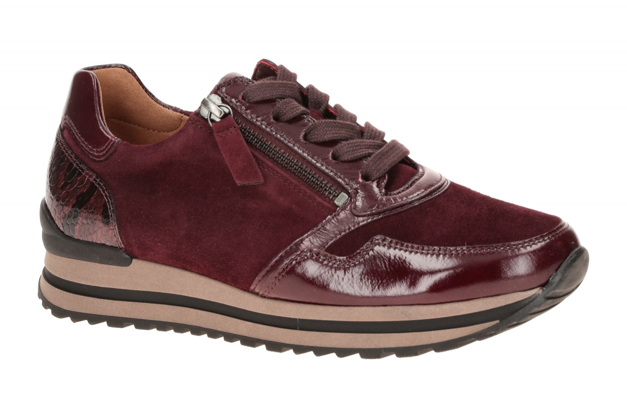 Gabor 6021.01.003 Damen Plateau Sneakers Mulberry Rot bequeme Schn?r-Halbschuhe 1 Gabor 6021.01.003 Damen Plateau Sneakers Mulberry Rot bequeme Schn?r-Halbschuhe