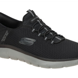 Skechers 232457 BKCC Summits - High Range Herren Slipper Schwarz Vegan