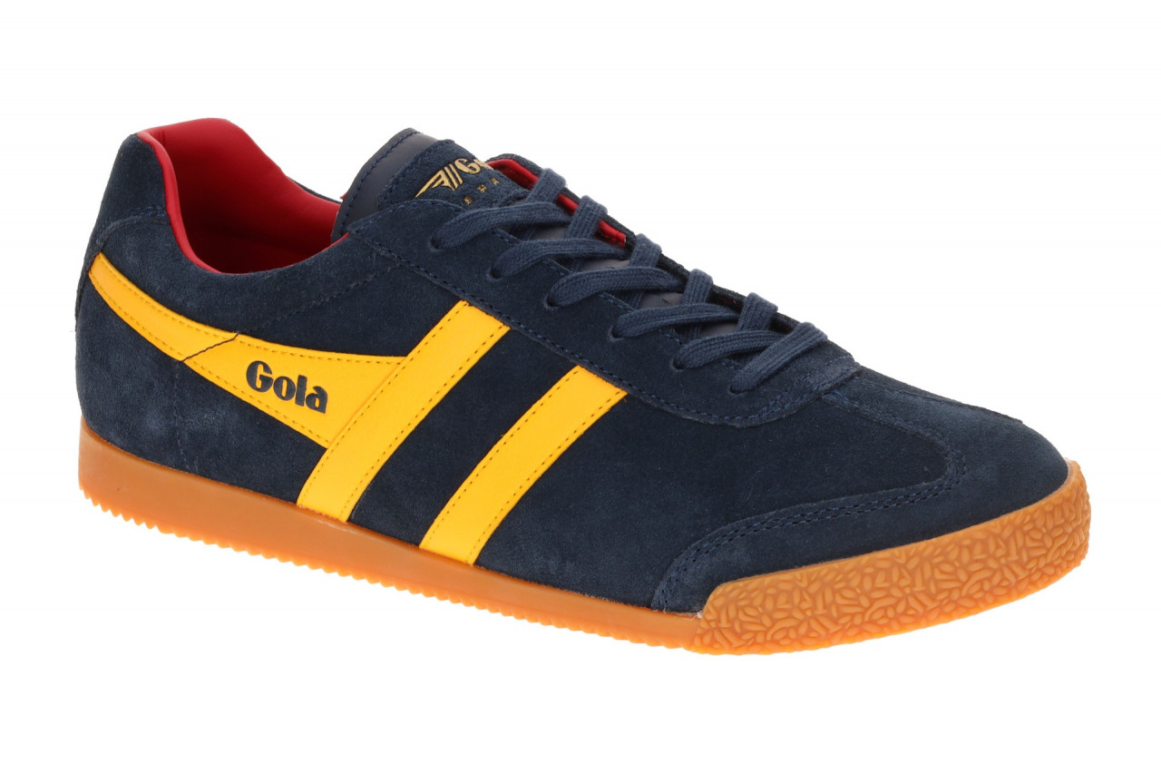 Gola CMA192PY Harrier Herren Sneaker Navy/Sun/Red Echtleder Textil Innenfutter 1 Gola CMA192PY Harrier Herren Sneaker Navy/Sun/Red Echtleder Textil Innenfutter