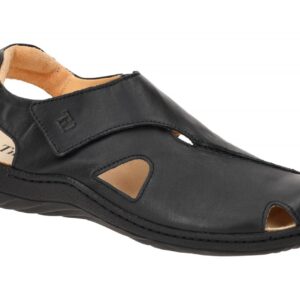 Think 294 Herren Sandale CHANGE Schwarz Echtleder Klettverschluss
