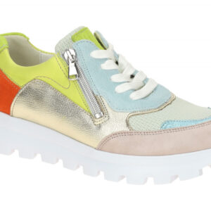 Waldl?ufer 993004 H-AJALA Damen Schn?r-Halbschuhe Mehrfarbig Metallic Flexibel