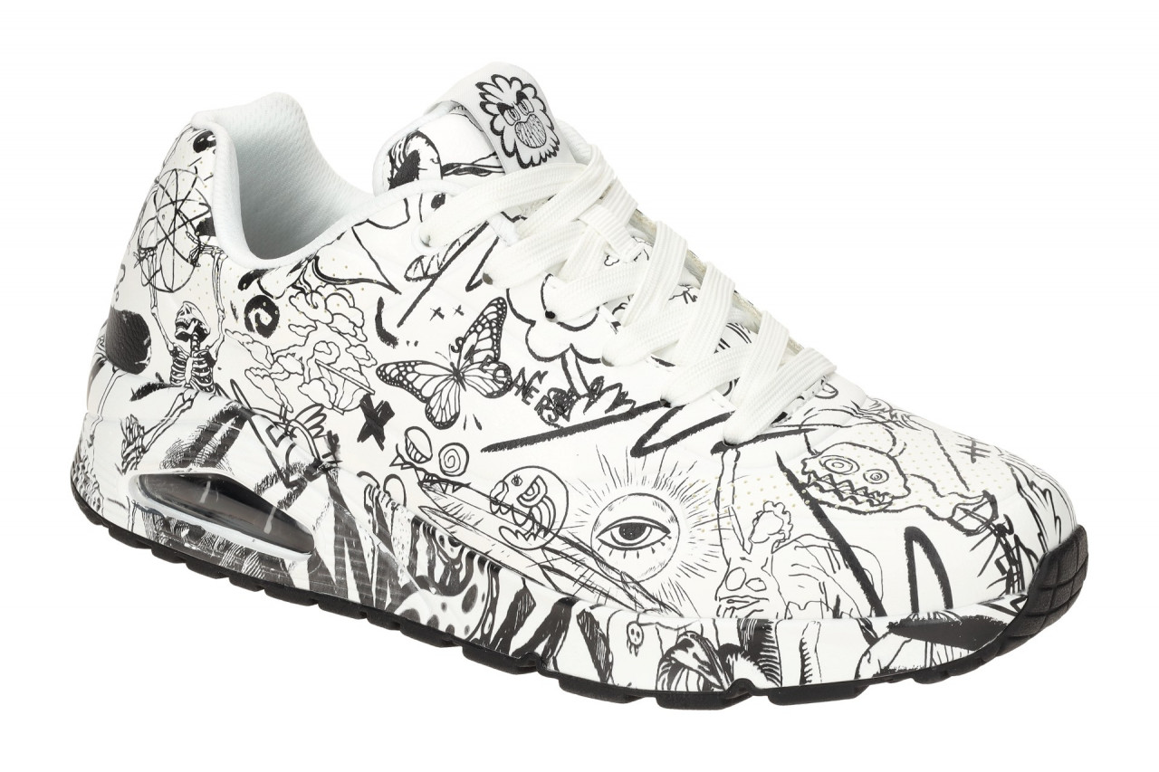 Skechers 183501 WBK UNO - PROCESS SKETCH Herren Sneakers Wei?/Schwarz 1 Skechers 183501 WBK UNO - PROCESS SKETCH Herren Sneakers Wei?/Schwarz