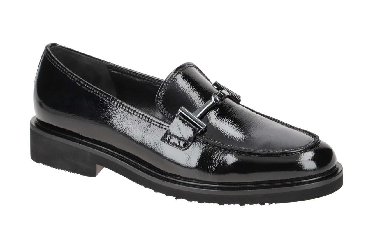 Gabor 35.211.97 Damen Slipper Halbschuhe schwarz Lack Leder altsilber 1 Gabor 35.211.97 Damen Slipper Halbschuhe schwarz Lack Leder altsilber