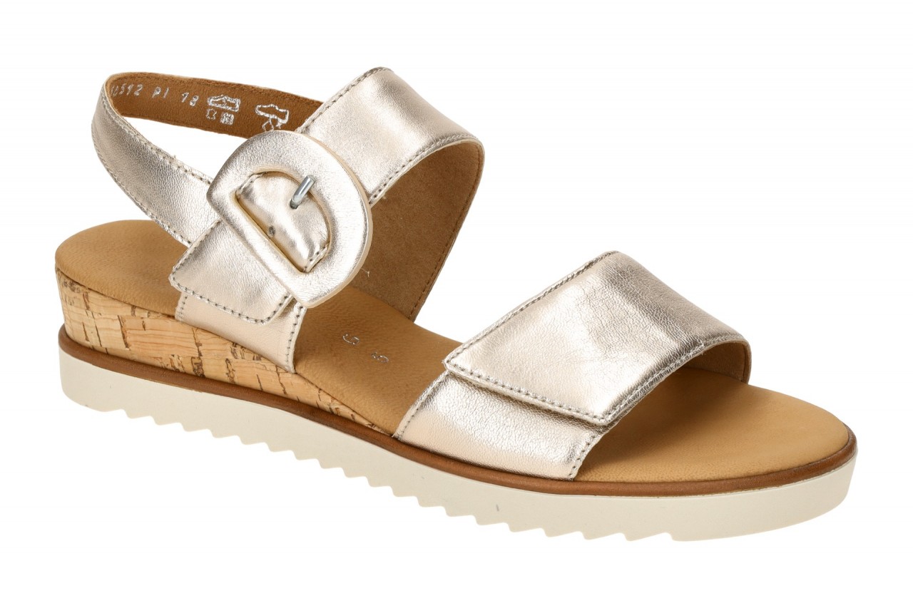 Gabor 62.752.83 Damen Sandalette Beige Puder Keilabsatz Klettverschluss 1 Gabor 62.752.83 Damen Sandalette Beige Puder Keilabsatz Klettverschluss