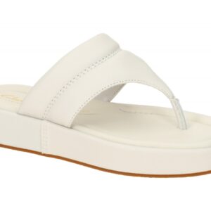 Clarks Damen Pantoletten 26176262 4 ALDA WALK off white Plateau Zehentrenner
