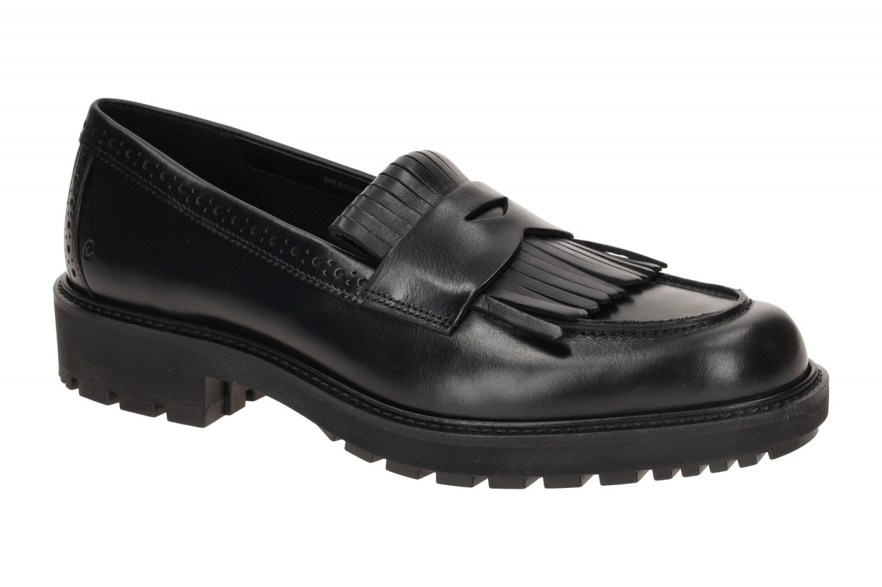 Ecco 232853 METROPOLE OSLO Damen Slipper Schwarz Leder Fransen Blockabsatz 1 Ecco 232853 METROPOLE OSLO Damen Slipper Schwarz Leder Fransen Blockabsatz