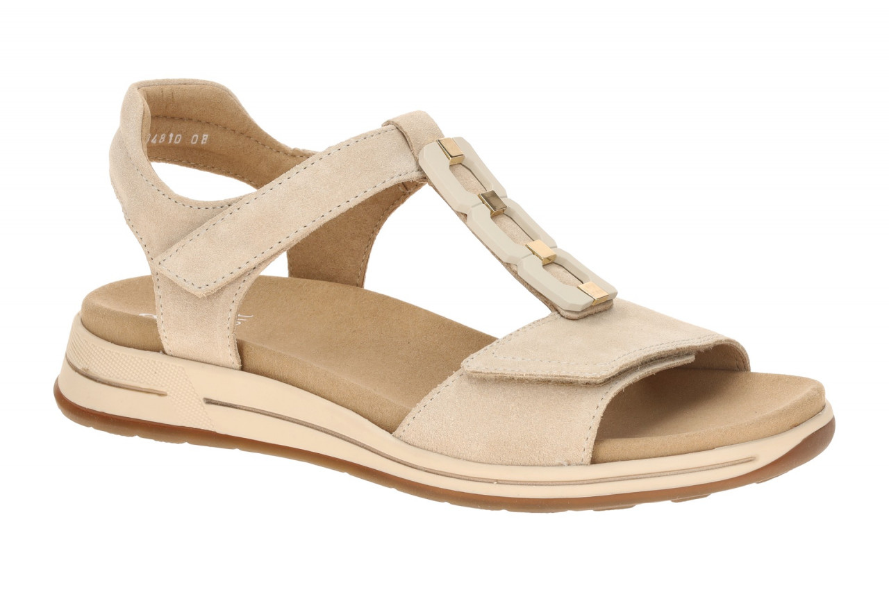 ara 12-34810 08 Damen Sandale Beige Kalbvelour Klett-Fu?bett rutschfest Keil 1 ara 12-34810 08 Damen Sandale Beige Kalbvelour Klett-Fu?bett rutschfest Keil
