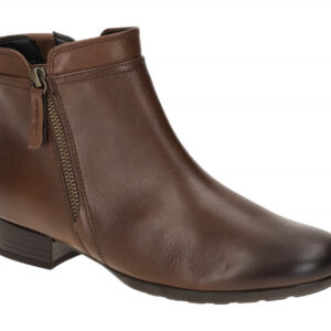 Gabor 72.718 Damen Stiefeletten Braun Sattel H - Extra Weit, Blockabsatz