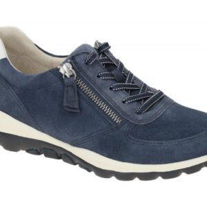 Gabor 86.968.26 ROLLINGSOFT Damen Schn?r-Halbschuhe jeans/wei? bequem leicht ...