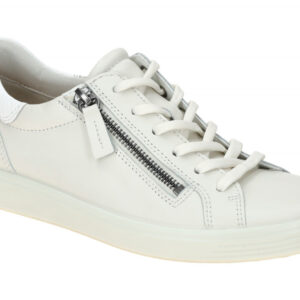 Ecco 49055350696 Soft 7 Side Zip Women Sneakers Wei? - bright white Glattleder