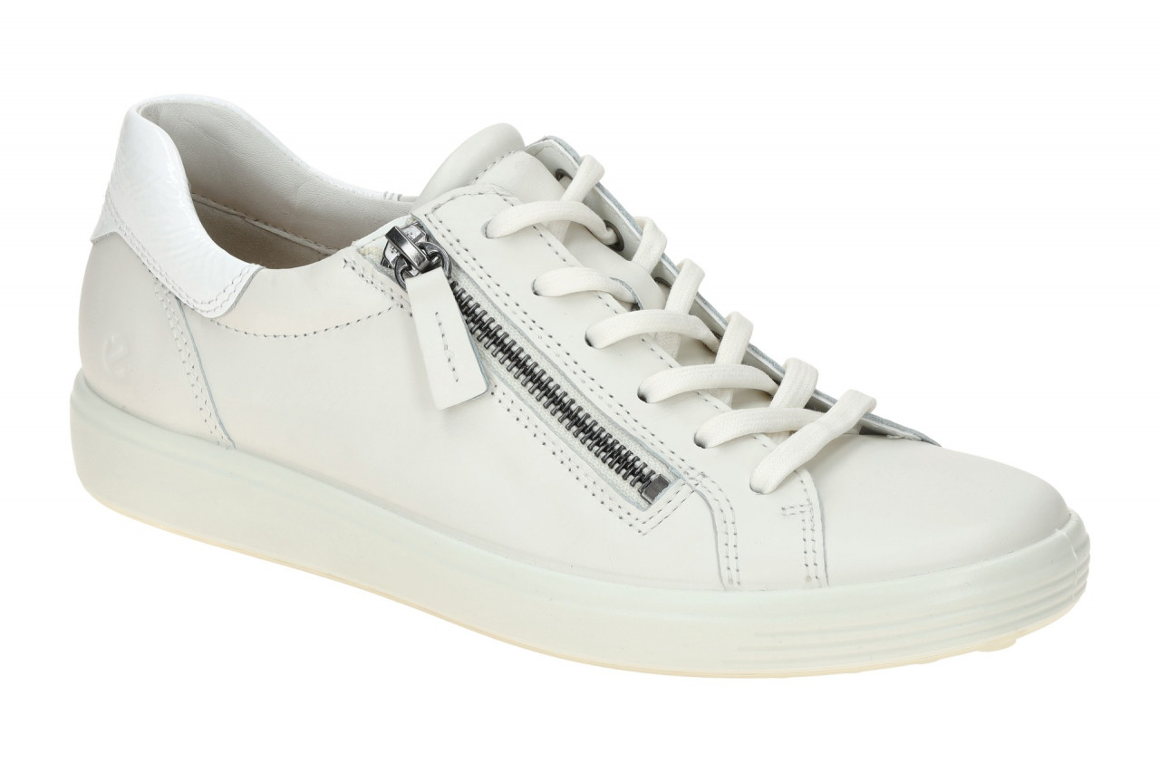 Ecco 49055350696 Soft 7 Side Zip Women Sneakers Wei? - bright white Glattleder 1 Ecco 49055350696 Soft 7 Side Zip Women Sneakers Wei? - bright white Glattleder