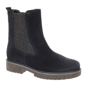 Gabor Damen Stiefeletten 72.731 dark-blue Velour Blockabsatz