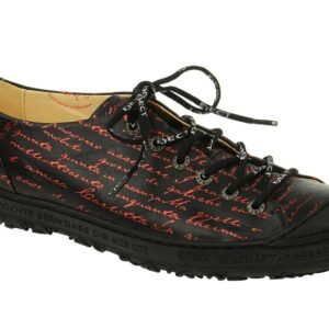 Eject 11207/3.52 DASS Damen Halbschuhe schwarz rot Echtleder Gummisohle
