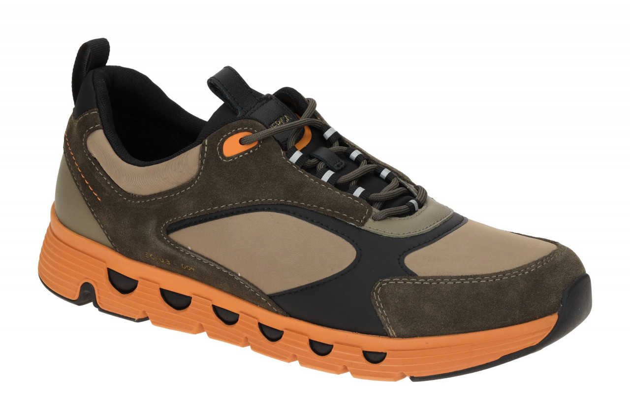 Geox U46HRA SPHERICA ECUB-4 A Sneaker Gr?n Military/Orange Flexibel Atmungsaktiv 1 Geox U46HRA SPHERICA ECUB-4 A Sneaker Gr?n Military/Orange Flexibel Atmungsaktiv