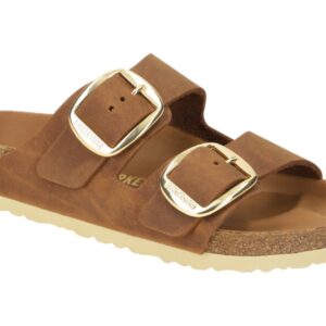 Birkenstock 1011072 ARIZONA BIG BUCKLE Damen Pantoletten braun cognac Echtleder
