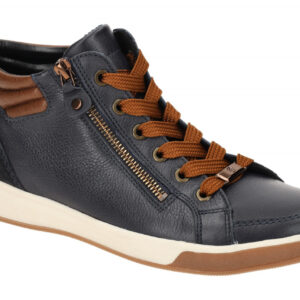 ara 12-24499 92 ROM-ST-HIGH-SOFT Damenschuhe blau/marrone bequeme Schn?r-Halb...