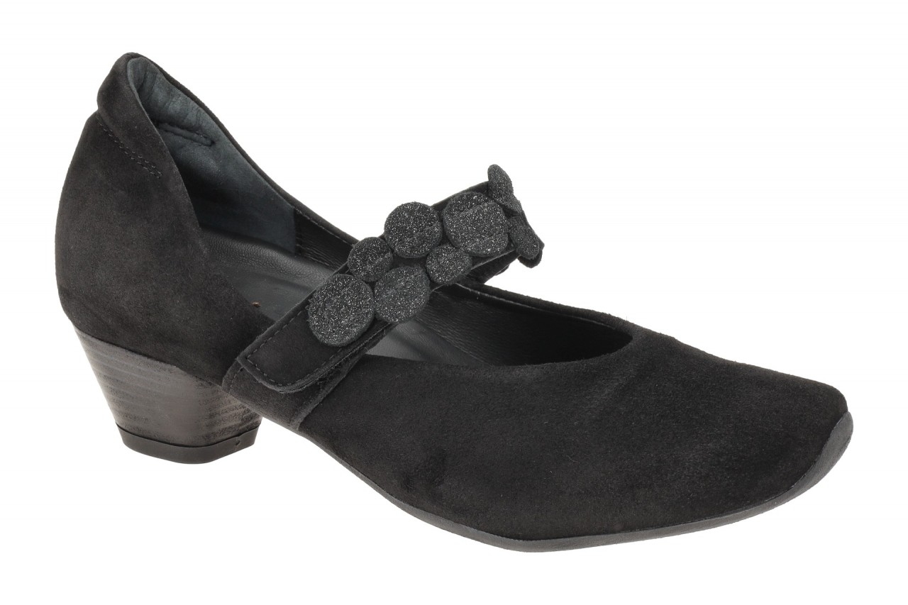 Think AIDA 3-000817-0000 Schwarz Damenschuhe Riemchen Pumps mit Glitter-Punkten 1 Think AIDA 3-000817-0000 Schwarz Damenschuhe Riemchen Pumps mit Glitter-Punkten