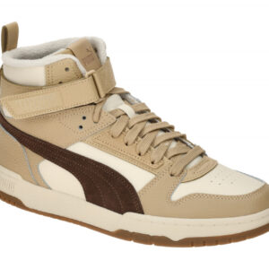 Puma 387604 09 Herren Mid Cut Sneaker beige alpine snow/coffee/gold