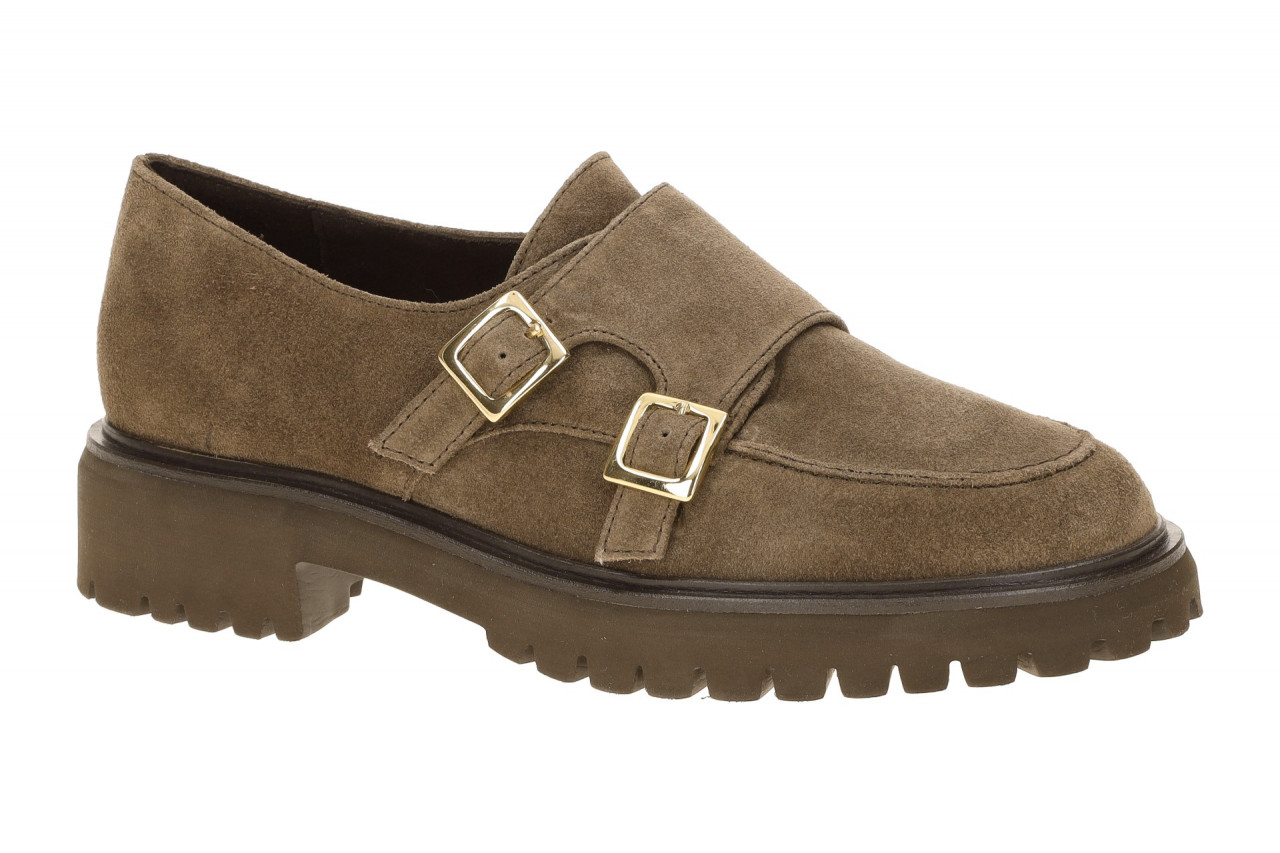 Paul Green Damen Slipper 1240-001 Earth Braun Echtleder Double Monk Loafer 1 Paul Green Damen Slipper 1240-001 Earth Braun Echtleder Double Monk Loafer
