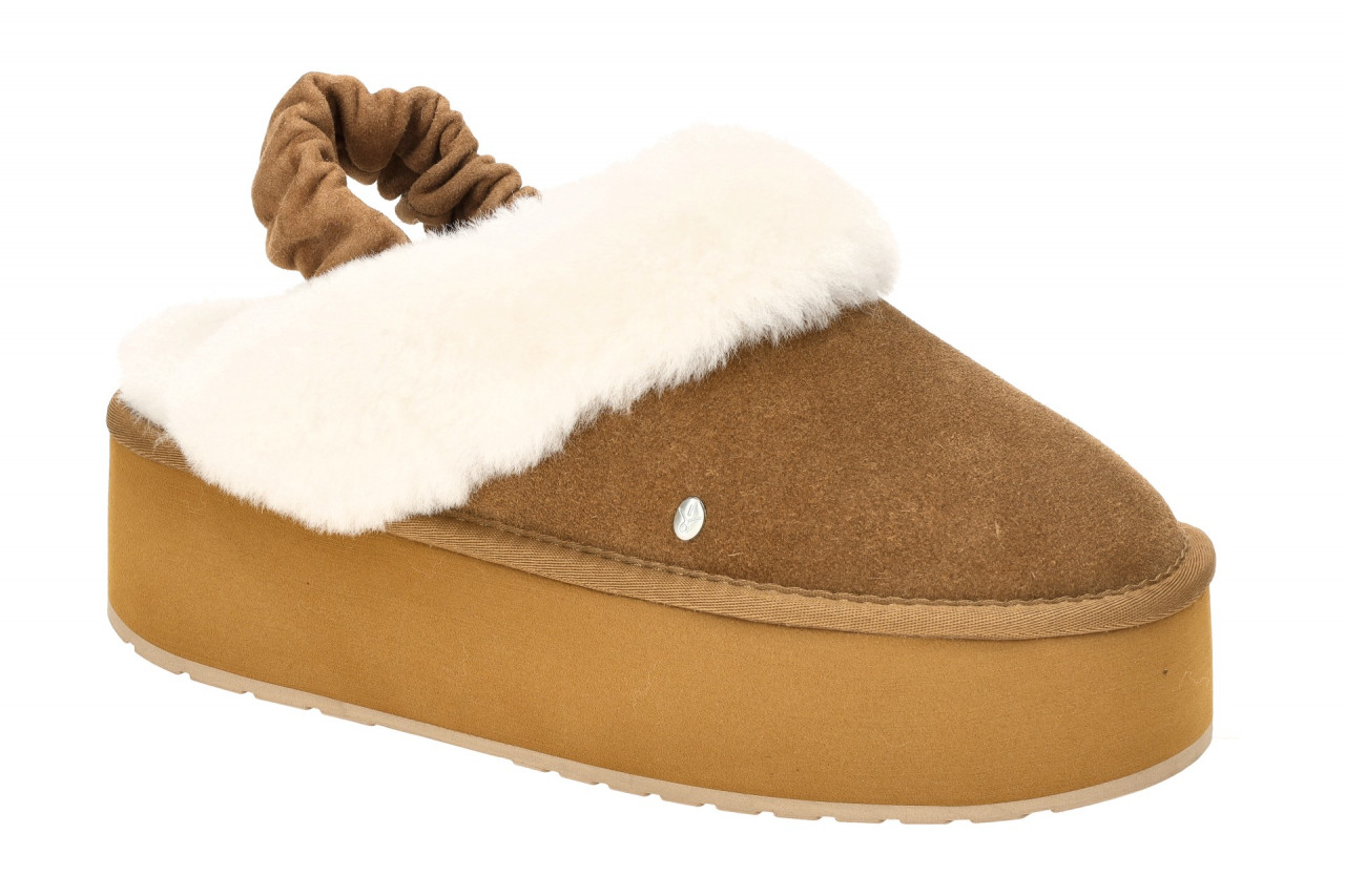 EMU W13137 CHES HARTZ Damen Pantoletten Chestnut Lammfell Echtleder flexibel 1 EMU W13137 CHES HARTZ Damen Pantoletten Chestnut Lammfell Echtleder flexibel