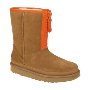 UGG 1144035 CHE Classic Short Damenstiefel Braun Schlupfstiefel mit Rei?versc...