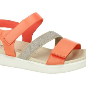 Ecco 27371302259 FLOWT Women Damen Sandalette Orange Coral Flexibel & leicht