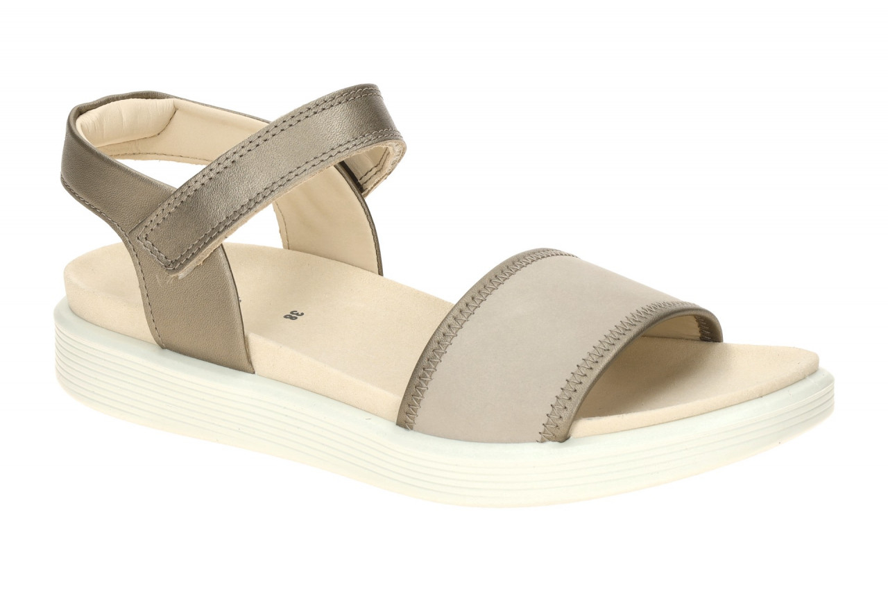Ecco 238823 Soft Sandal Damen Sandalette Grau Metallic/Limestone Bequeme Riem... 1 Ecco 238823 Soft Sandal Damen Sandalette Grau Metallic/Limestone Bequeme Riem...