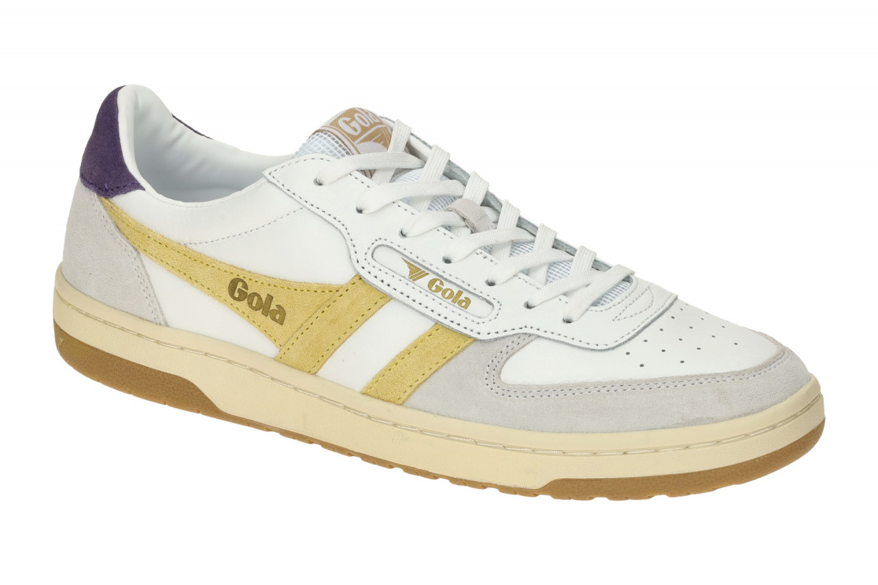 Gola CLB336AY HAWK Damen Sneaker wei?/pollen/plum, Glattleder Mesh Textil Fu?... 1 Gola CLB336AY HAWK Damen Sneaker wei?/pollen/plum, Glattleder Mesh Textil Fu?...