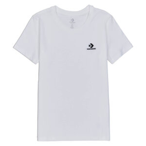 Converse Embroidered Star Chevron Left Chess Tee Damen T-Shirt 10020804 Weiß