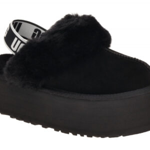 UGG 1113474 BLK FUNKETTE Pantoletten Damenschuhe schwarz Velour Schaffell war...