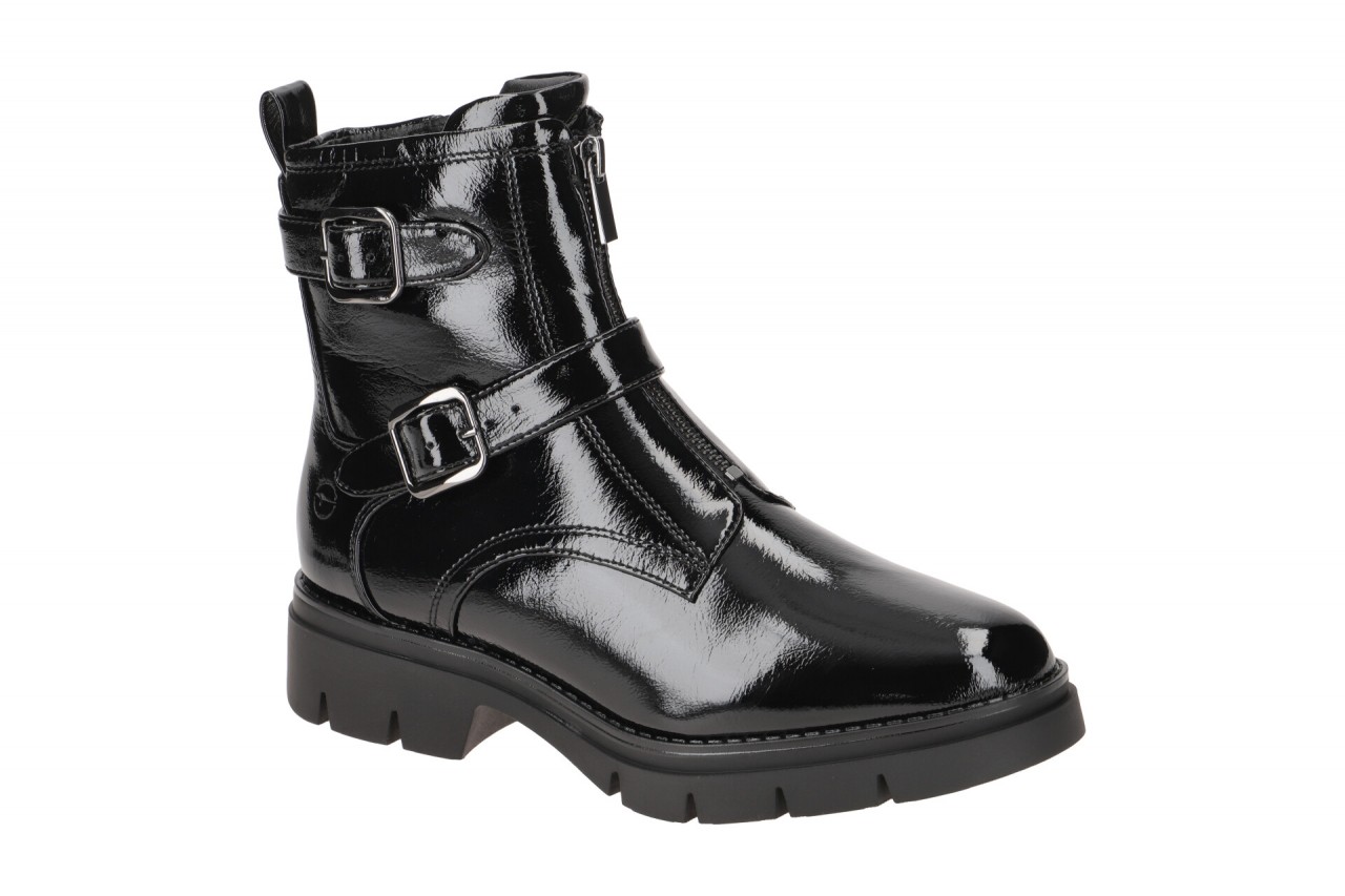 Tamaris 1-25817-41 018 Damen Stiefeletten Schwarz Gl?nzend Chunky Boots 1 Tamaris 1-25817-41 018 Damen Stiefeletten Schwarz Gl?nzend Chunky Boots