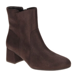 Gabor Damen Stiefeletten 8063.01 Mocca Braun Velour-Leder Weit-Rei?verschlu?