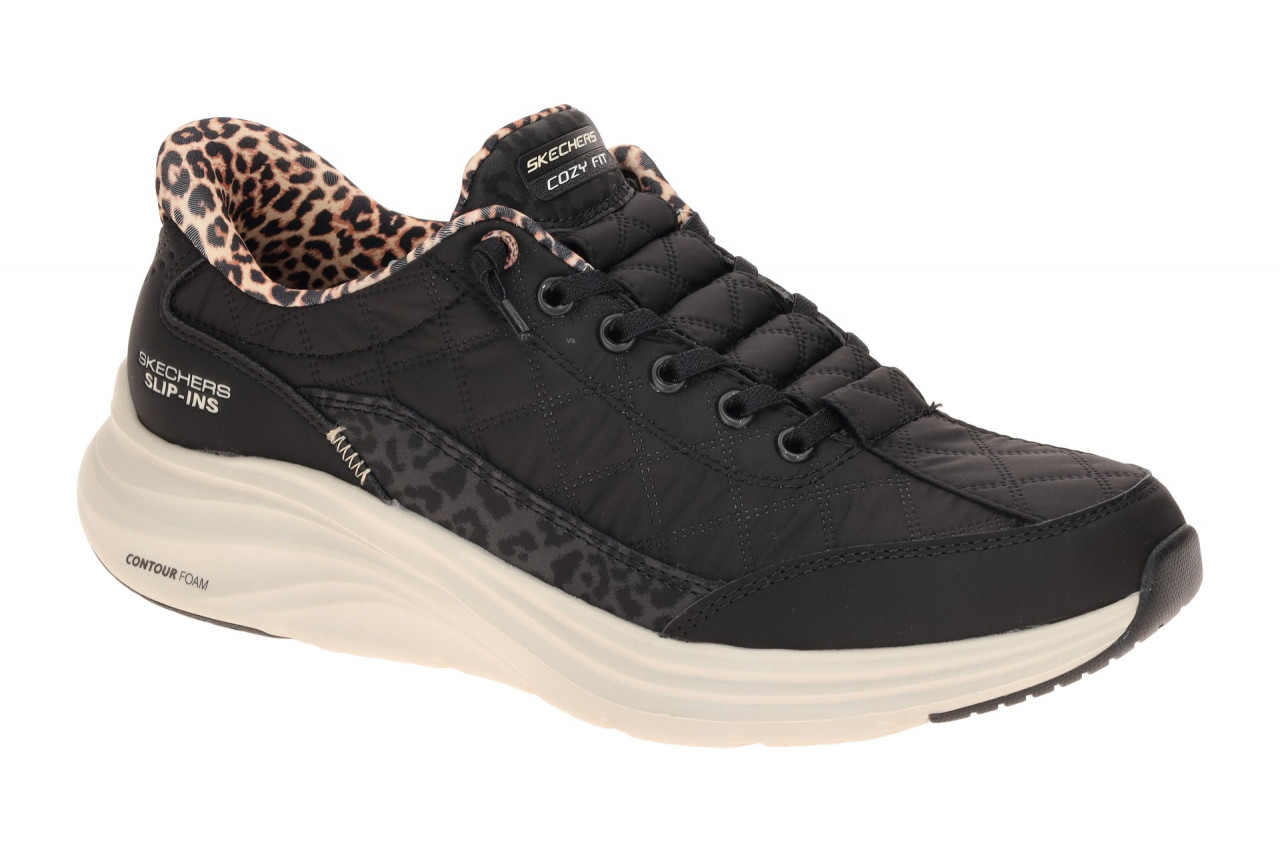 Skechers 150419 BLK Damen Slipper Schwarz Leo Look Vapor Foam? 1 Skechers 150419 BLK Damen Slipper Schwarz Leo Look Vapor Foam?