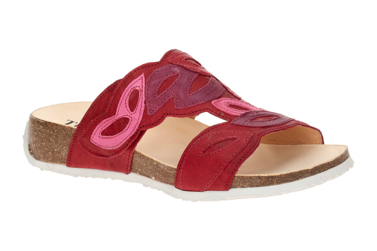 Think 124 Damen Pantoletten in Rot Fragola/Kombi mit Herz Fersend?mpfung 1 Think 124 Damen Pantoletten in Rot Fragola/Kombi mit Herz Fersend?mpfung