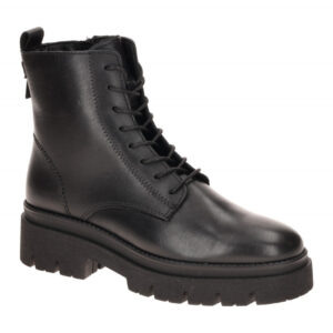 Tamaris 1-25268-45 001 Damen Plateau Stiefeletten schwarz - bequeme Velour Boots
