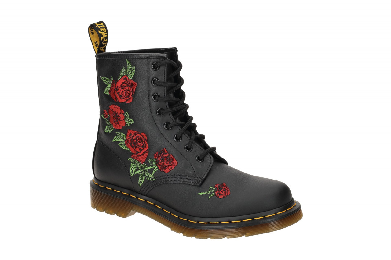 Dr. Martens 24722001 VONDA 1460 Damen Stiefeletten Schwarz Blumen Stickerei 1 Dr. Martens 24722001 VONDA 1460 Damen Stiefeletten Schwarz Blumen Stickerei