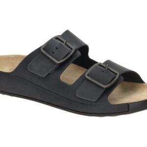 Ecco 50098402415 Herren Pantoletten Blau Ombre Echtleder Nubuck PU-Laufsohle