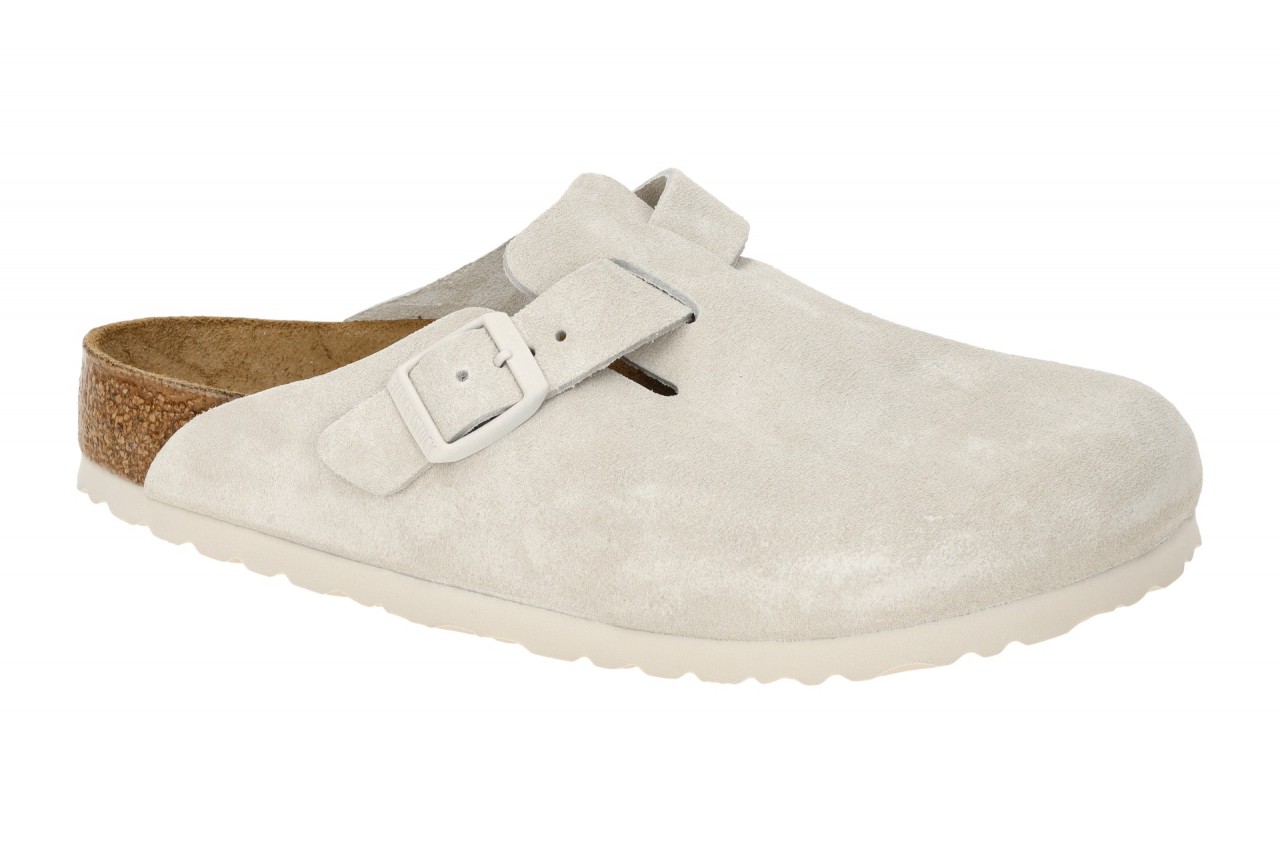 Birkenstock 1024731 BS Boston Clogs Wei? Antique White Echtleder Fu?bett 1 Birkenstock 1024731 BS Boston Clogs Wei? Antique White Echtleder Fu?bett