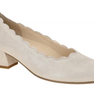 Gabor 82.221.14 Damenschuhe Pumps grau muschel Velourleder Gummisohle