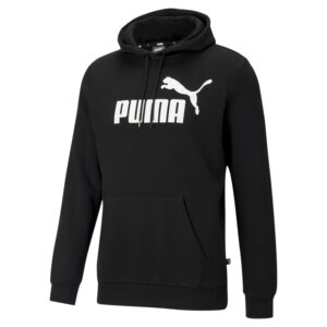 PUMA ESS Hoody FL Big Logo Herren Sweatshirt Kapuzenpullover 586686 01 schwarz