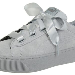 Puma Vikky Platform Ribbon S leather Sneaker Damen Schuhe 366418 02 grau