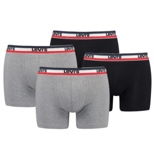 Levi's Sportswear Logo Herren Boxershorts Unterwäsche aus Bio-Baumwolle im 4er P...